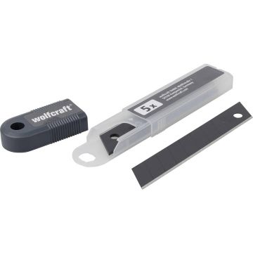 Set 5 lame detasabile Wolfcraft 4208100, profi negre 8 segmente, inaltime lama 18 mm
