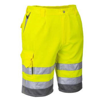 Pantaloni scurti polibumbac Portwest E043YGYXL, culoare galben gri, marime XL