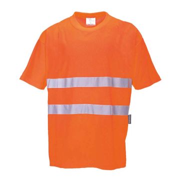 Tricou cu maneci scurte Portwest Cotton Comfort S172ORR4XL, culoare portocaliu, marime 4XL