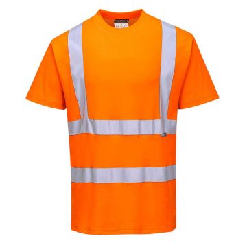 Tricou cu maneci scurte Portwest Cotton Confort S170ORRS, culoare portocaliu, marime S