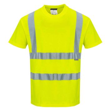 Tricou cu maneci scurte Portwest Cotton Confort S170YERM, culoare galben, marime M