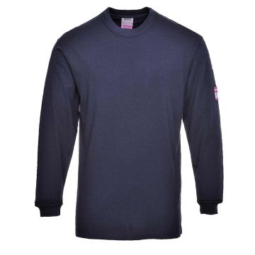 Tricou ignifug si antistatic cu maneca lunga Portwest FR11NAR4XL, culoare bleumarin, marime 4XL