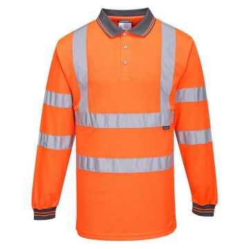 Tricou polo cu maneci lungi Portwest Hi-Vis S277ORRXXL, culoare portocaliu, marime XXL