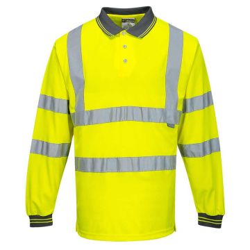 Tricou polo cu maneci lungi Portwest Hi-Vis S277YERXXL, culoare galben, marime XXL