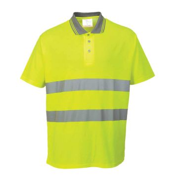 Tricou polo cu maneci scurte Portwest Cotton Comfort S171YERXL, culoare galben, marime XL