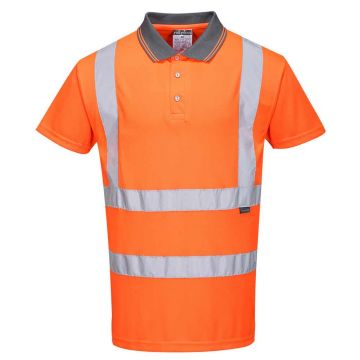 Tricou polo cu maneci scurte Portwest Hi-Vis RIS RT22ORR4XL, culoare portocaliu, marime 4XL