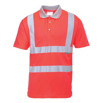Tricou polo cu maneci scurte Portwest Hi-Vis S477RERXL, culoare rosu, marime XL