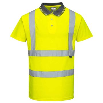 Tricou polo cu maneci scurte Portwest Hi-Vis S477YERXL, culoare galben, marime XL