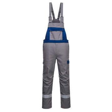 Pantaloni cu pieptar Bizflame Portwest Ultra in 2 nuante FR07GRRXXL, culoare gri, marime XXL