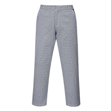Pantaloni Portwest Harrow Chefs S068HTRL, culoare Houndstooth negru alb, marime L