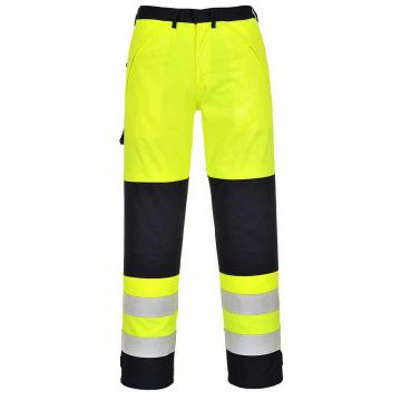 Pantaloni Portwest HiVis Multi-Norm FR62YNRL, culoare galben navy, marime L