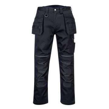 Pantaloni tamplar din bumbac Portwest PW347BKR42, culoare negru, marime 42