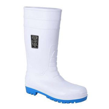 Cizme Portwest Total Safety Wellington S5 FW95WHR38, culoare alb, marime 38