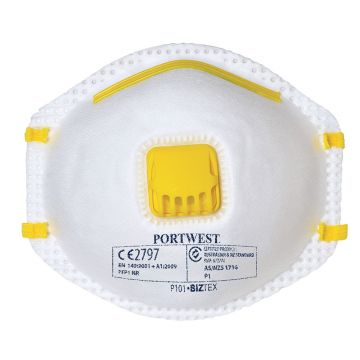 Masca de praf cu supapa Portwest P101WHR, FFP1, set 10 buc.