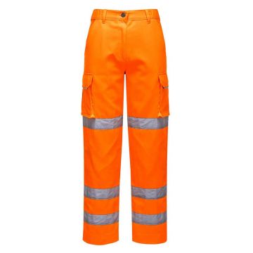 Pantaloni de dama Hi-Vis Portwest LW71ORRS, culoare portocaliu, marime S, talie normala
