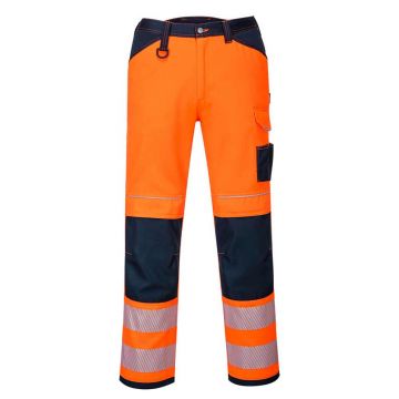 Pantaloni de lucru Hi-Vis Portwest PW340ONR46, culoare portocaliu bleumarin, marime 46, talie normala