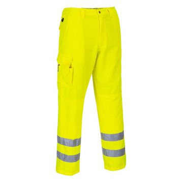Pantaloni Hi-Vis Portwest Combat E046YERM, culoare galben, marime M, talie normala