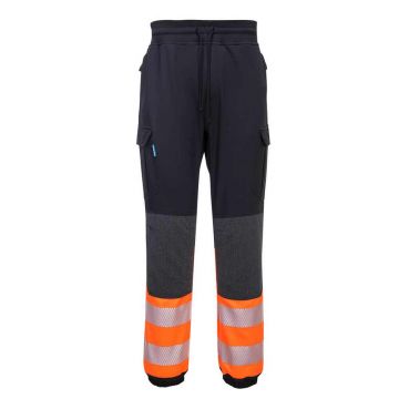 Pantaloni Hi-Vis Portwest Flexi KX341KORM, culoare negru portocaliu, marime M, talie normala