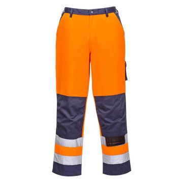 Pantaloni Hi-Vis Portwest Lyon TX51ONRL, culoare portocaliu bleumarin, marime L, talie normala