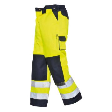 Pantaloni Hi-Vis Portwest Lyon TX51YNTXL, culoare galben bleumarin, marime XL, talie inalta