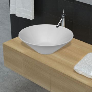 Chiuveta din ceramica de portelan, pentru baie, art bazin, alb