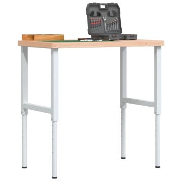 Gossi banc de lucru 100x60x(73-99,5) cm lemn masiv fag dreptunghiular