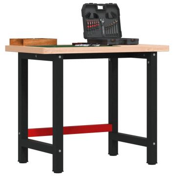 Gossi banc de lucru 100x60x83 cm lemn masiv fag, dreptunghiular