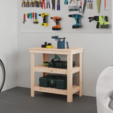 Gossi banc de lucru, 78,5x50x80 cm, lemn masiv pin