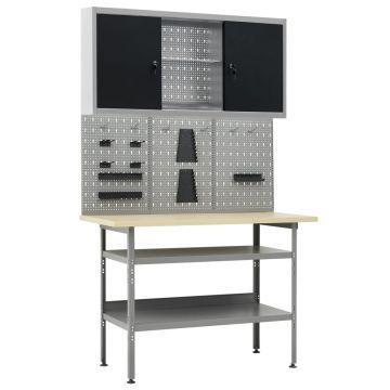 Gossi banc de lucru cu trei panouri de perete si un dulap