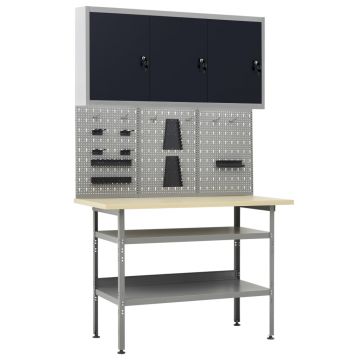 Gossi banc de lucru cu trei panouri de perete si un dulap