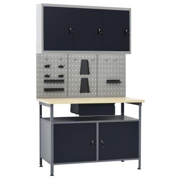 Gossi banc de lucru cu trei panouri de perete si un dulap