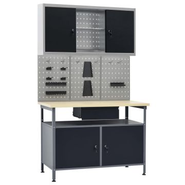 Gossi banc de lucru cu trei panouri de perete si un dulap