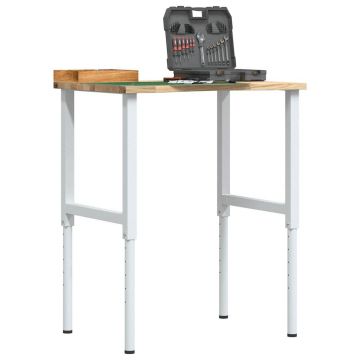 Gossi banc lucru 80x60x(71,5-98) cm lemn masiv stejar