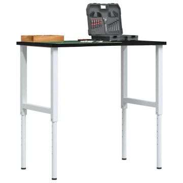 Gossi banc lucru maro 100x60x(71,5-98) cm lemn masiv stejar