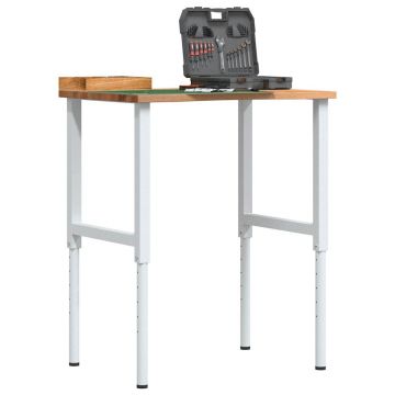 Gossi banc lucru maro 80x60x(71,5-98) cm lemn masiv stejar