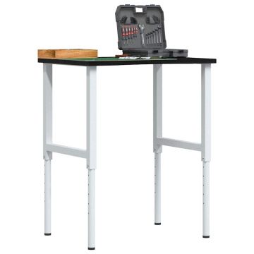 Gossi banc lucru maro 80x60x(71,5-98) cm lemn masiv stejar