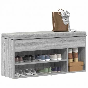 Gossi banca de pantofi, gri sonoma, 102x30,5x45 cm, lemn prelucrat