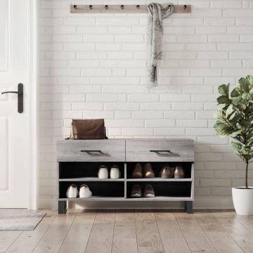Gossi banca de pantofi, gri sonoma, 102x35x55 cm, lemn prelucrat