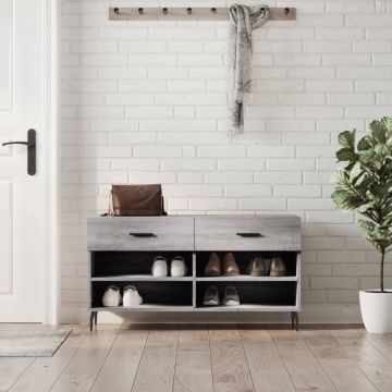 Gossi banca de pantofi, gri sonoma, 102x35x55 cm, lemn prelucrat
