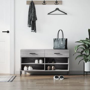 Gossi banca de pantofi, gri sonoma, 102x35x55 cm, lemn prelucrat
