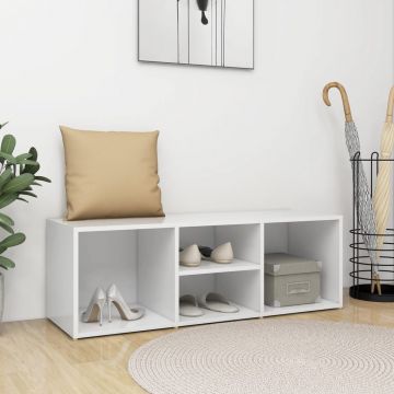 Gossi banca depozitare pentru pantofi alb 105x35x35 cm lemn prelucrat
