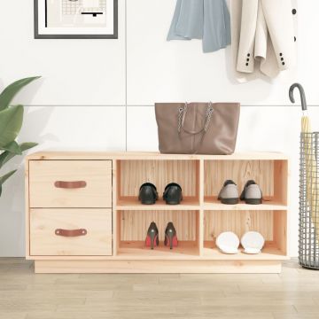 Gossi banca pentru pantofi, 100x34x45 cm, lemn masiv de pin