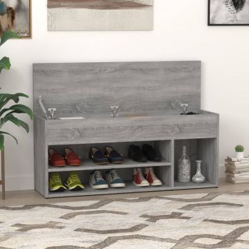 Gossi banca pentru pantofi gri sonoma 105x30x45 cm lemn prelucrat