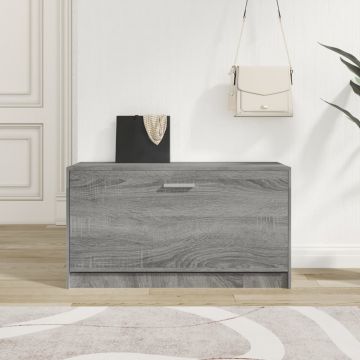 Gossi banca pentru pantofi, gri sonoma, 80x24x45 cm, lemn prelucrat