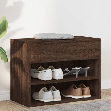 Gossi banca pentru pantofi stejar maro 60x30x45 cm lemn prelucrat