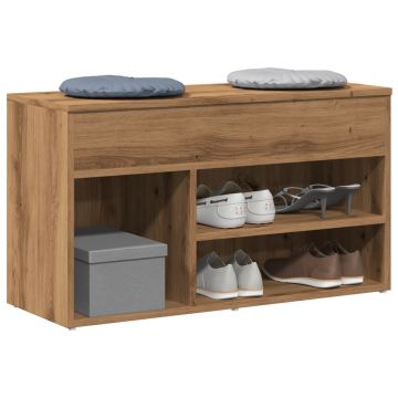 Gossi bancheta pantofar stejar artizanal 80x30x45 cm, lemn prelucrat