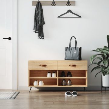 Gossi bancheta pantofar, stejar sonoma, 102x35x55 cm, lemn prelucrat