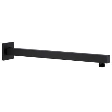 Gossi brat suport de dus, patrat, negru, 40 cm, otel inoxidabil 201