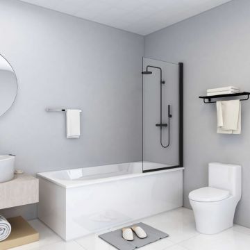 Gossi cabina de dus, negru, 68 x 130 cm, esg