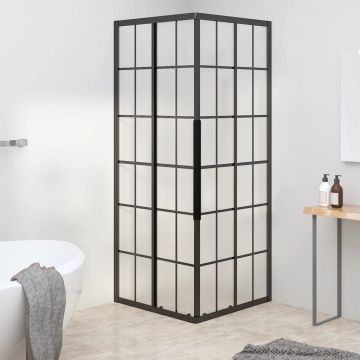 Gossi cabina de dus, negru, 70x70x180 cm, esg mat